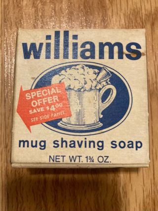Vintage Williams Mug Shaving Soap In The Box Never Opened