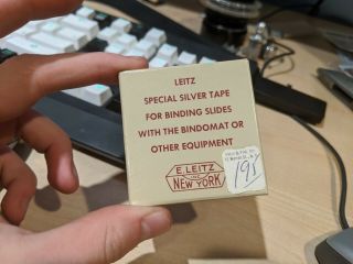 Vintage Leitz Special Silver Tape For Binding Slides E.  Leitz Inc,  York