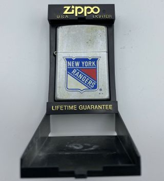 Zippo - York Rangers Logo Design Cigarette Lighter W Box Collectible Wow