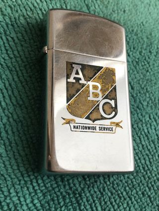 Abc Nationwide Service 1972 Zippo Lighter (vietnam Era) Stock Z19