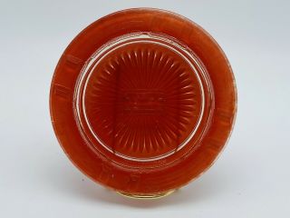 Vintage Orange Red Frosted Glass Ashtray Retro 5 3/4 " Mid Century Modern