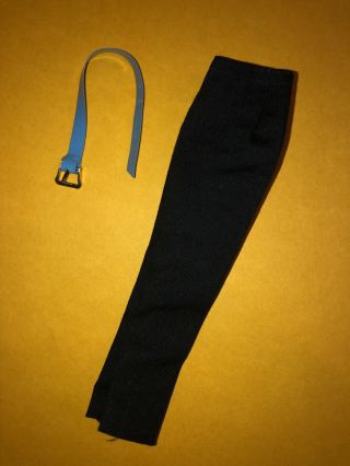 Vintage Barbie Blue Skinny Belt And Black Cotton Slacks Pants Pak