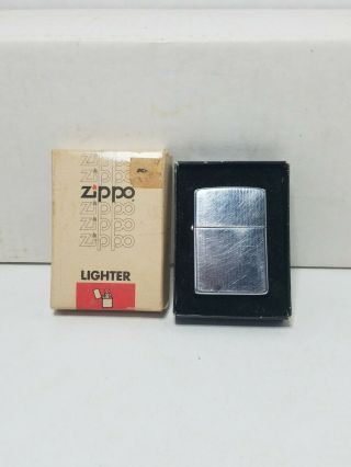 Vintage Zippo No 350 Engine Turned Lighter With Box Pinstripe Chrome