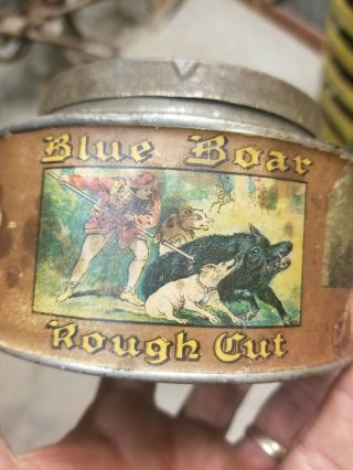 Tobacco Tin Paper label blue boar tobacco 2