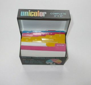 Vintage Unicolor Color Printing Filter Set Camera Darkroom Photography Metal 2