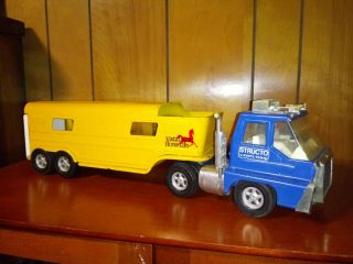 Ertl Structo Semi Blue Yellow Vista Dome Horse Van Vtg Toys