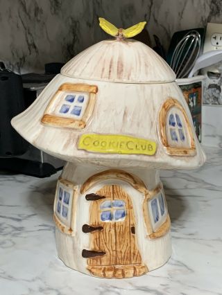 Vintage Treasure Craft Mushroom Cookie Club Cookie Jar