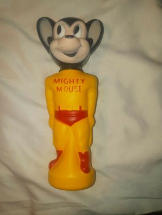 Vtg 1965 Mighty Mouse Soaky Bottle By Colgate Palmolive Co.  Soakies Terrytoons