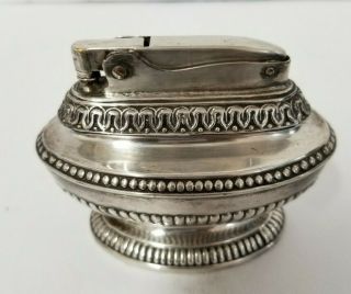 Vintage Mid - Century Modern Ronson Queen Anne Silverplate Table Lighter,  Nr