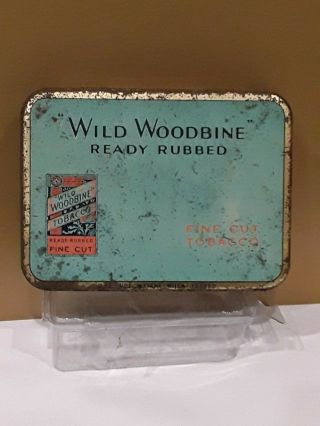 Wild Woodbine Ready Rubbed Fine Cut Tobacco Tin,  Bat Tobacco Co,  Melbourne