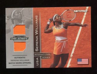 2003 Netpro Tennis Serena Williams Dual Match - Worn Apparel Swatch 