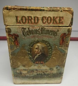 1900 Wood Lord Coke Cigar Box Factory 600 State Of Minnesota Cigar Box