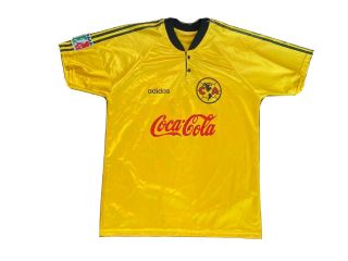 Vtg 90s Adidas Club America Futbol Soccer Sol Jersey Mexico Coca Cola 1996/97
