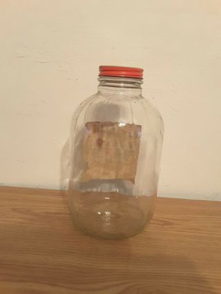RARE VINTAGE  HIRES ROOTBEER  GALLON JAR WITH PAPER LABEL & LID 3