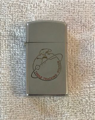 Vintage Thule Tracking Station Zippo Lighter Air Force Greenland Slim