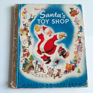 Vintage LITTLE GOLDEN BOOK CHRISTMAS SET: Santa ' s Toy Shop & Rudolph - Reindeer 2