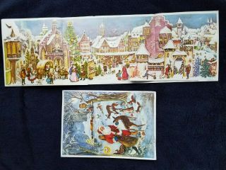 2 Vintage Germany Advent Calendars Stuttgart - Rohr Rs 200 And 26