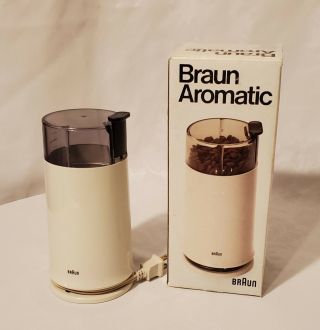 Vintage Braun Aromatic Coffee Grinder - Ksm - 2 - White &