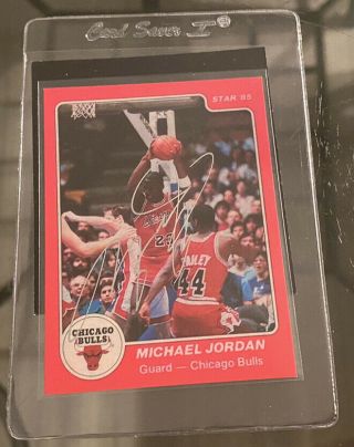 Michael Jordan Signed/autographed 1985 - 86 Star Rookie Reprint Chicago Bulls