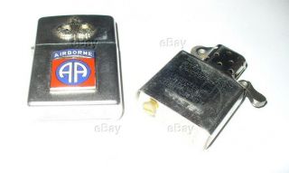 ZIPPO CIGARETTE LIGHTER 82ND AIRBORNE DIVISION PARATROOPER US ARMY WINGS F/13 3