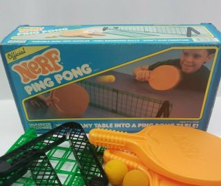 Nerf Ping Pong Game W/instruct Complete Vintage Parker Brothers