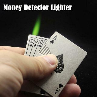 Playing Cards Cigar Torch Butane Lighter Windproof Cigarette Flame Refillable 2