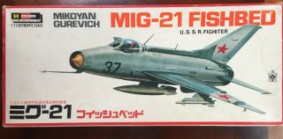 Vintage Hasegawa 1/72 Mig - 21 Fishbed Js - 012