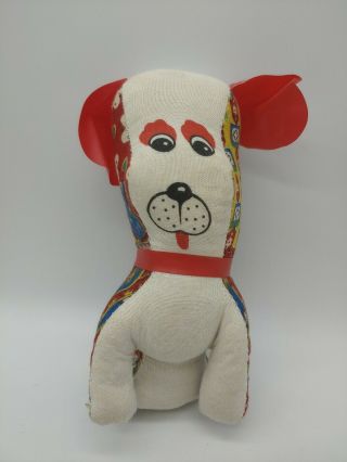 Vintage Patchwork Plush Dog Stuffed Animal Etone - - Rare