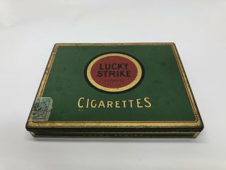 Vintage Lucky Strike Cigarette Tin Box