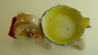 Vintage Lustre Glaze Porcelain China Elephant Ashtray Japan Kitsch Retro