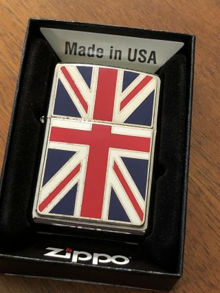 Zippo 2010 Union Jack Emblem England Lighter -