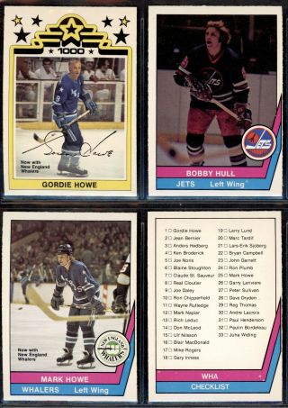 1977 78 Opc Wha Hockey Card Complete Set 1 - 66 Near -