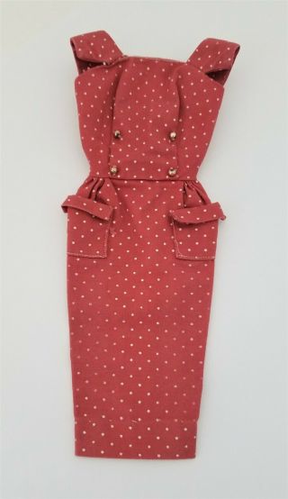 Vintage Barbie - Rust Sheath Dress With Gold Buttons (1962 - 63)