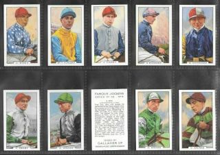 Gallaher 1936 Interesting (sports) Full 48 Card Set  Famous Jockeys