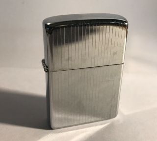 Zippo Striped Silver Tone Lighter No Monogram
