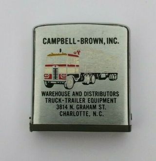 Vintage Zippo Tape Measure Advertising Trucking Company