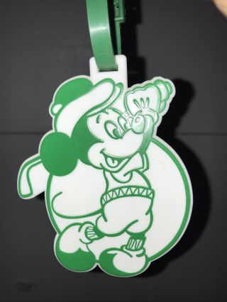 Vintage Rare Green Mickey Mouse Walt Disney World Golf Bag Tag