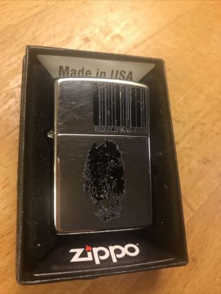 Zippo Lighter Id Fingerprint Polished Chrome Pre Owned 2004