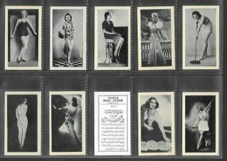 R.  & J.  Hill 1938 Intriguing (film Stars) 40 Card Set  Famous Film Stars