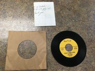 Vintage 45 Rpm Record,  Lou Lavalle And The Lavalles,  With Note From Artist,  1963