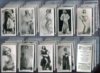Tobacco Card Set,  Carreras,  Film & Stage Beauties,  Pinup,  Erotica,  1939