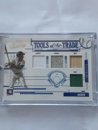 Hank Aaron 2005 Playoff Absolute Memorabilia Tools Of The Trade Game Tt - 122