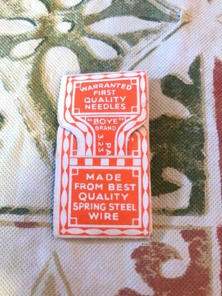 Vintage Boye Brand 20 Sewing Needles In Pkg Sharps 3 - 9 Variety Pack