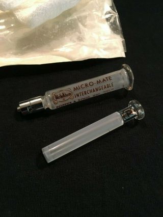 Vintage Glass Syringe 2cc Perfektum Micro - Mate