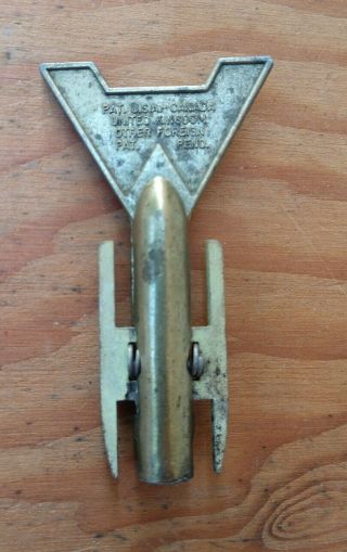 Vintage Sir Walter Raleigh Smoking Tobacco Pipe Key Metal Cleaning Reamer Tool 2