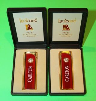 Collectible Lucienne Carlton Cigarette Lighter In Case