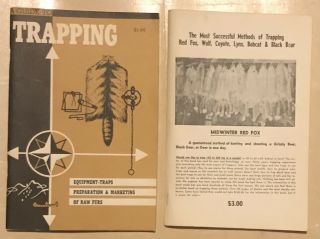 Vintage Trapping Books How To Fox Coyote Bobcat Wolf Beaver Muskrat Raccoon Trap
