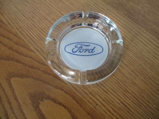 Vintage Ford Motor Co.  Car Auto Advertising Glass Ashtray