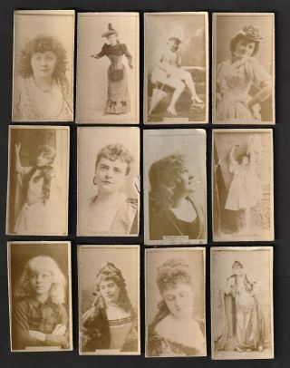Actresses Photographic: Kinney & Others: Tobacco Cigarette Card Group X16 1880 