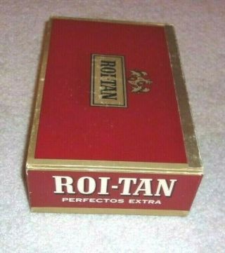 VINTAGE ROI - TAN PERFECTOS EXTRA CIGAR BOX 10 cent ORIG AMERICAN 3